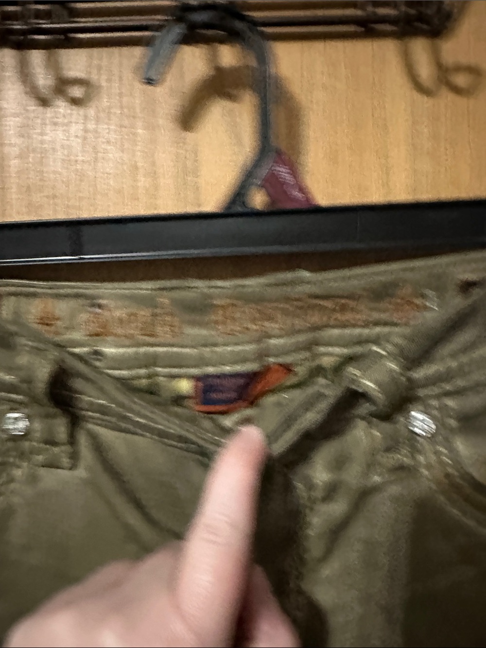 Rock Revival Olive Frayed Hem Denim Shorts - Picture 6 of 10